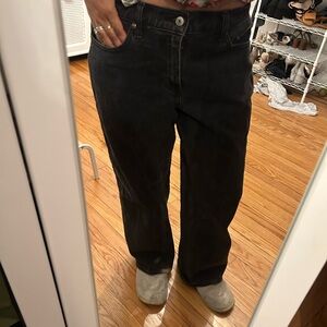 Abercrombie & Fitch Black Low Rise baggy Jeans size 30s (short)